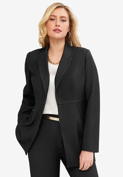 Jessica London Womens Plus Size Tall Bi-Stretch Blazer